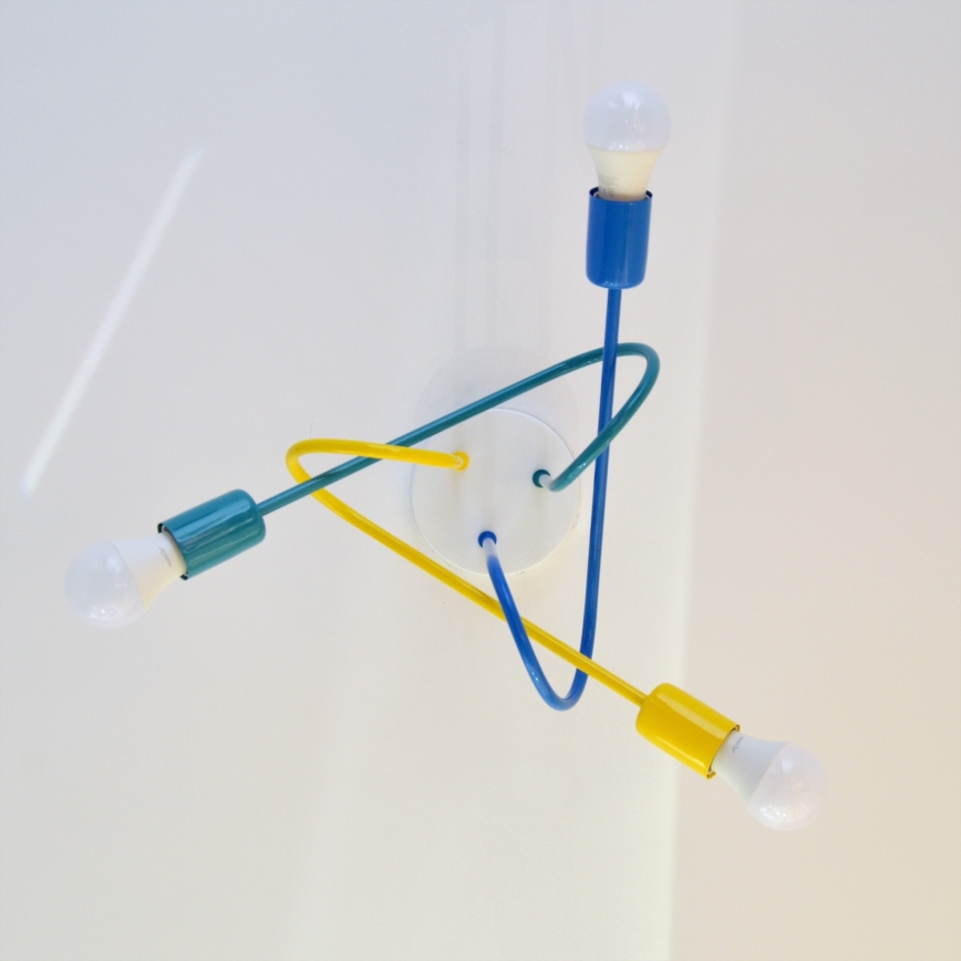 LED Barnlampa takmonterad OXFORD 3xE27/15W/230V