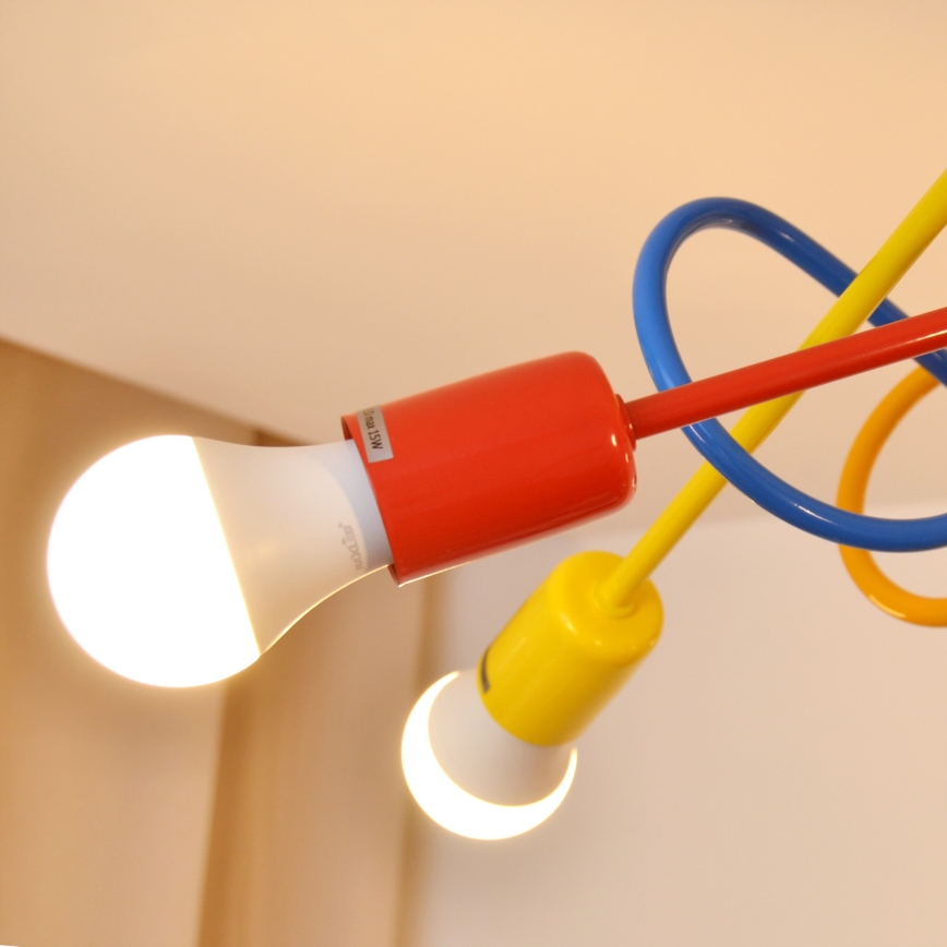 LED Barnlampa takmonterad OXFORD 5xE27/15W/230V