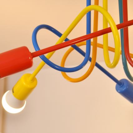 LED Barnlampa takmonterad OXFORD 5xE27/15W/230V