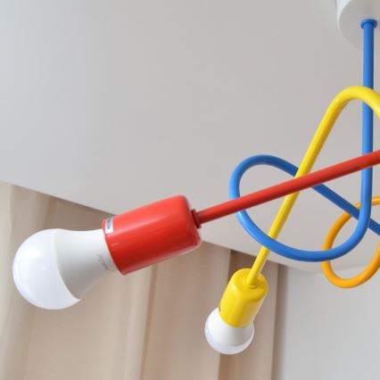 LED Barnlampa takmonterad OXFORD 5xE27/15W/230V