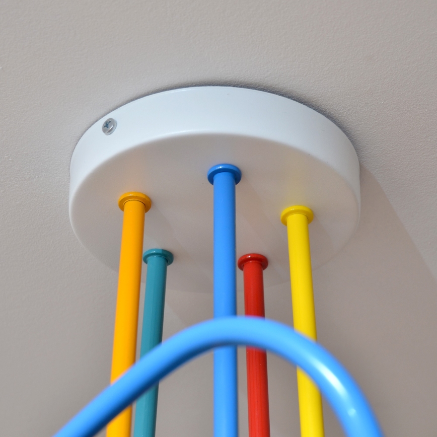 LED Barnlampa takmonterad OXFORD 5xE27/15W/230V