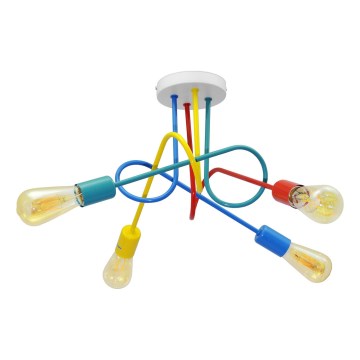 LED Barnlampa takmonterad OXFORD 4xE27/10W/230V