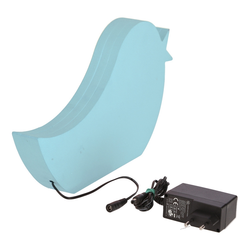 LED Barns skrivbordslampa BIRD LED/12W/230V blå