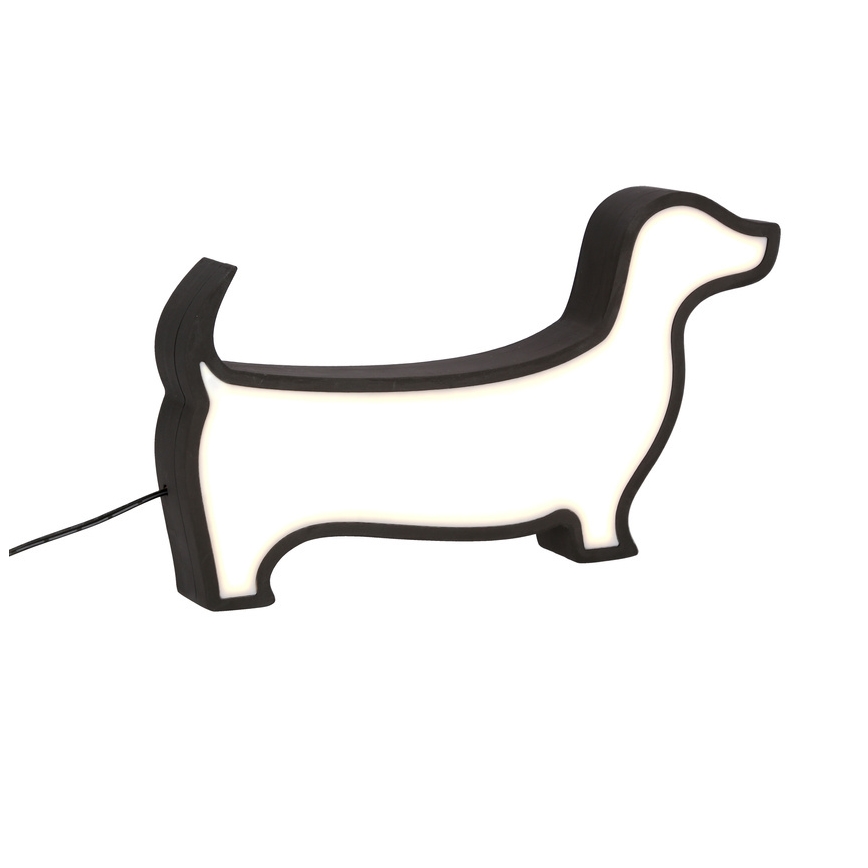 LED barns skrivbordslampa DOG LED/12W/230V svart