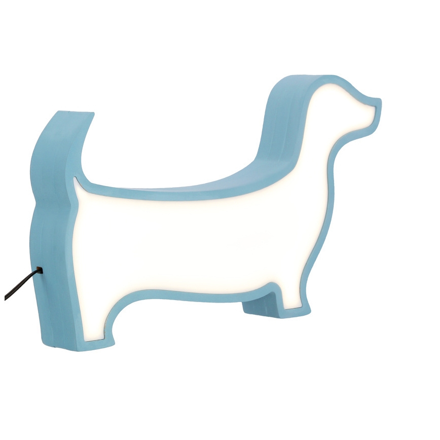 LED barnskrivbordslampa DOG LED/12W/230V blå