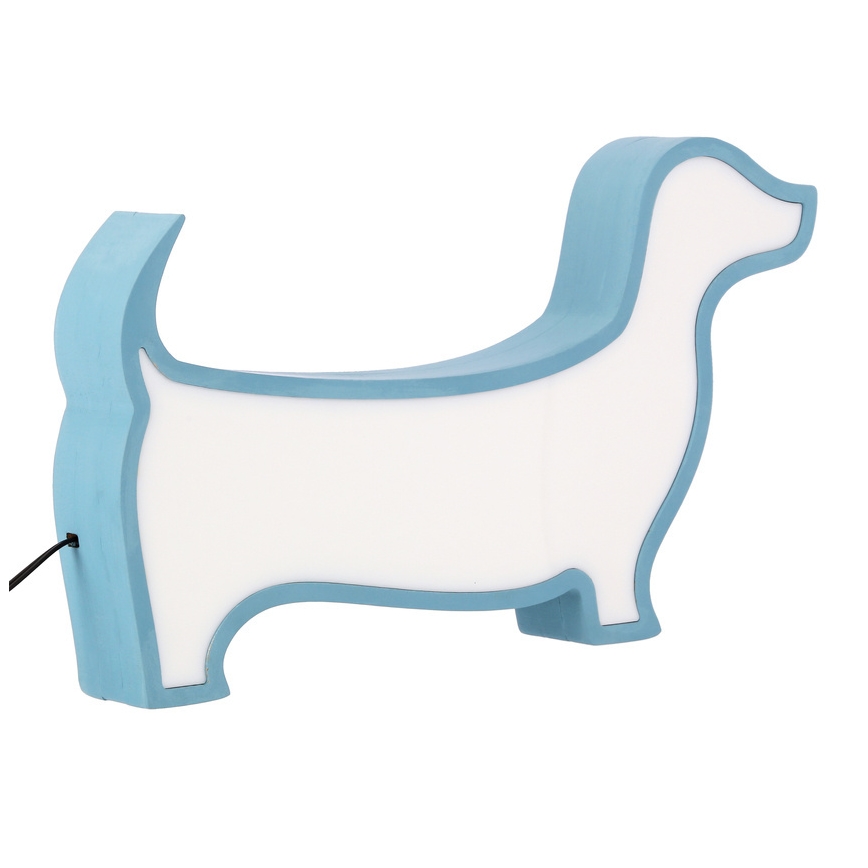 LED barnskrivbordslampa DOG LED/12W/230V blå