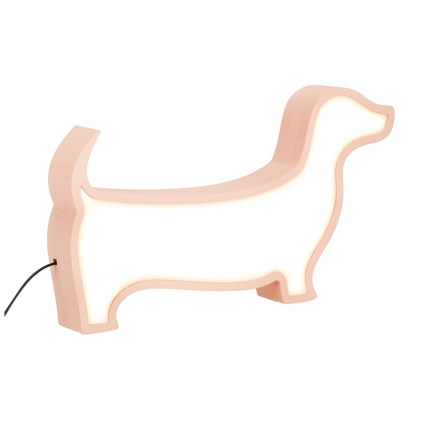 LED barnskrivbordslampa DOG LED/12W/230V rosa