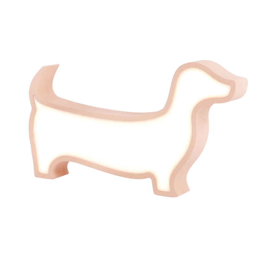 LED barnskrivbordslampa DOG LED/12W/230V rosa