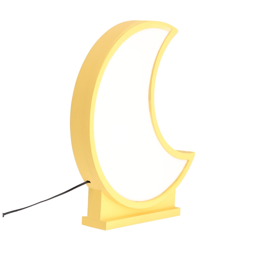 LED barnskrivbordslampa MOON LED/12W/230V gul