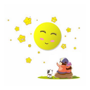 LED Barnvägglampa 1xLED/0,6W/3xAAA