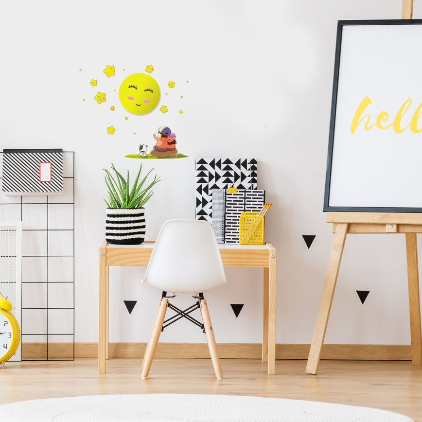 LED Barnvägglampa 1xLED/0,6W/3xAAA