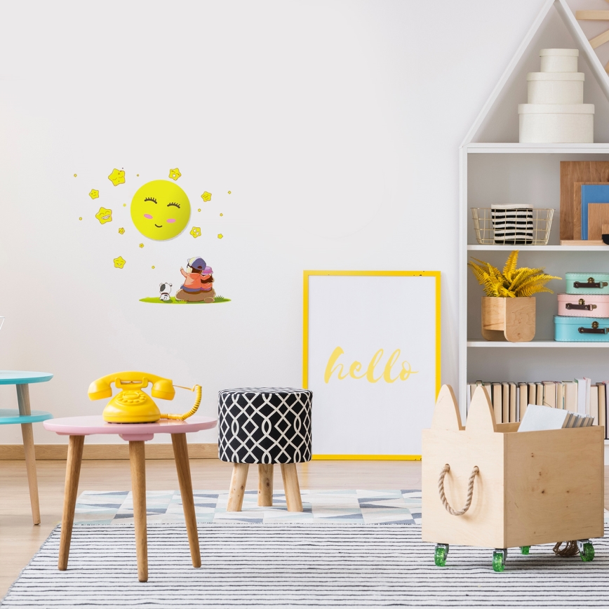 LED Barnvägglampa 1xLED/0,6W/3xAAA