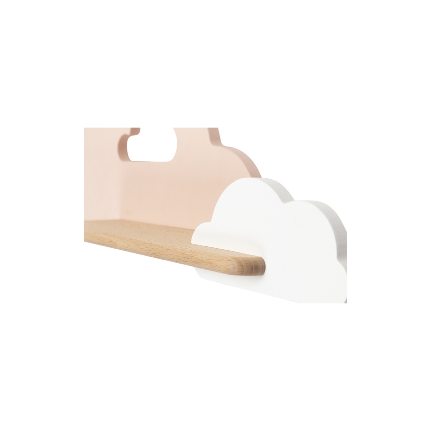 LED Barnvägglampa med hylla CLOUD LED/5W/230V rosa/vit,