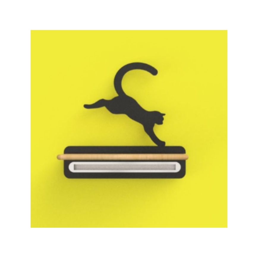 LED Barnvägglampa med hylla JUMPING CAT LED/5W/230V,