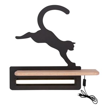 LED Barnvägglampa med hylla JUMPING CAT LED/5W/230V,