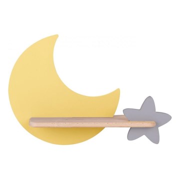 LED Barnvägglampa med hylla MOON LED/5W/230V,