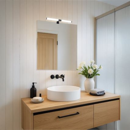 LED-belysning för badrumsspegel 2 i 1 APA LED/6W/230V 40 cm IP44 svart