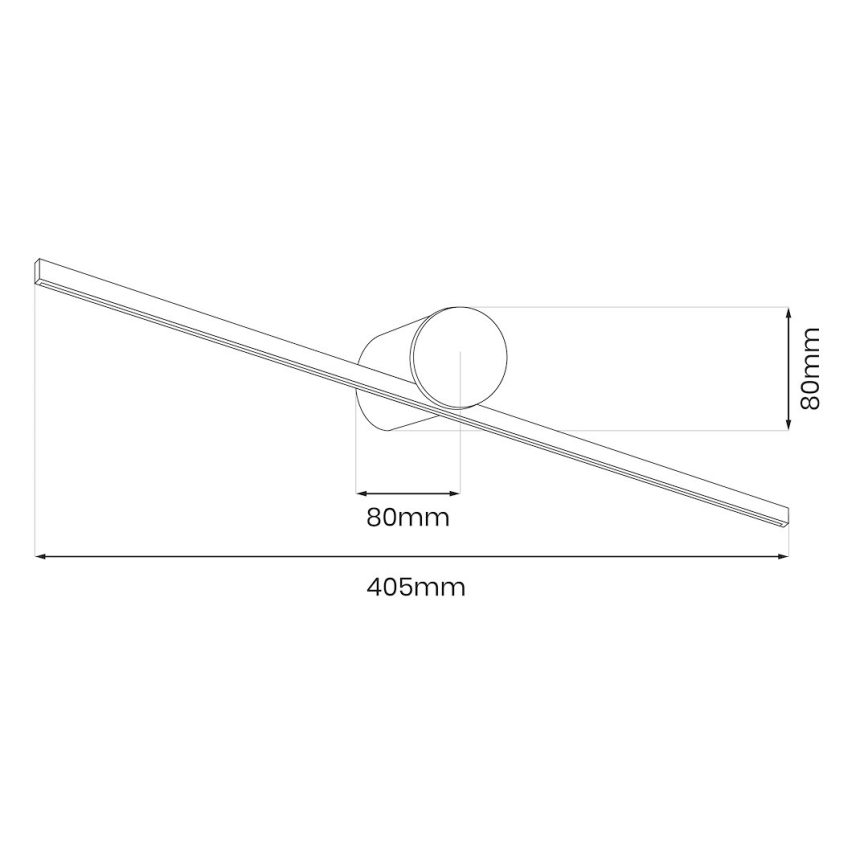 LED-belysning för badrumsspegel ARTIST LED/6W/230V 40 cm IP44 svart