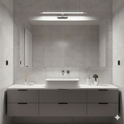 LED-belysning för badrumsspegel KLIMT LED/12W/230V 3000/4000/6000K 60 cm IP44 blank krom