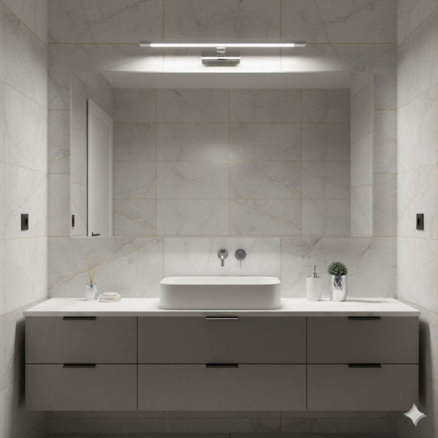LED-belysning för badrumsspegel KLIMT LED/12W/230V 3000/4000/6000K 60 cm IP44 blank krom
