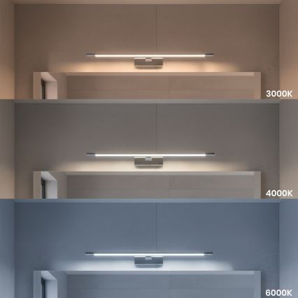 LED-belysning för badrumsspegel KLIMT LED/12W/230V 3000/4000/6000K 60 cm IP44 blank krom