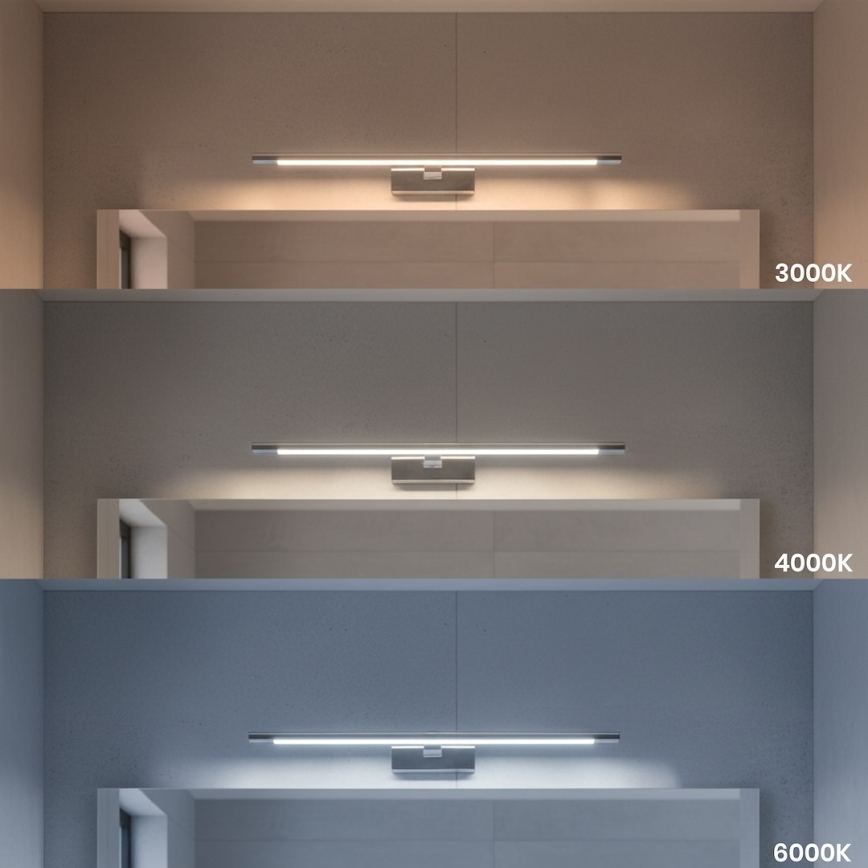 LED-belysning för badrumsspegel KLIMT LED/12W/230V 3000/4000/6000K 60 cm IP44 blank krom