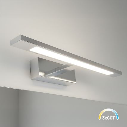 LED-badrumsspegelbelysning KLIMT LED/8W/230V 3000/4000/6000K 40 cm IP44 polerad krom