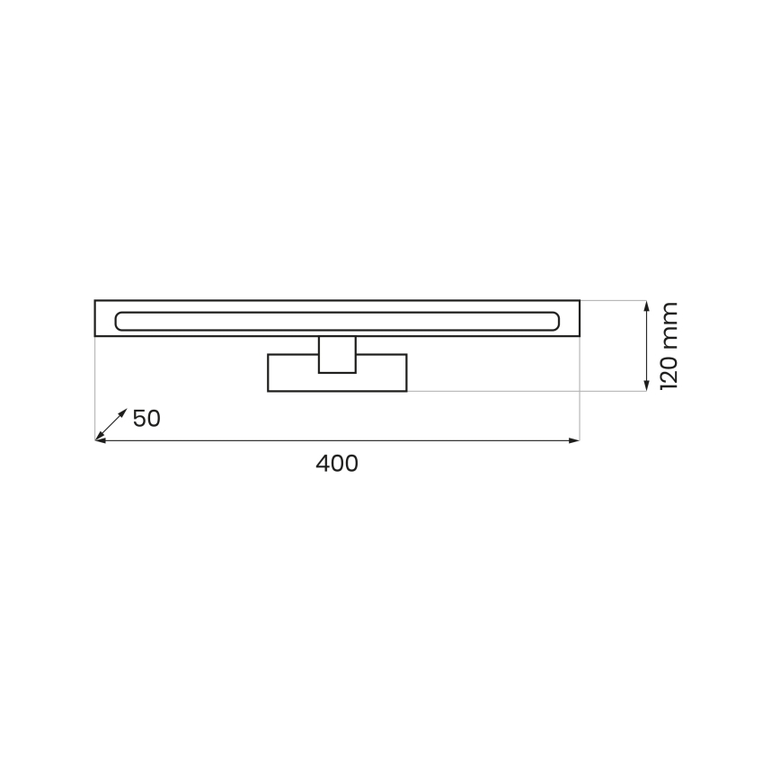 LED-badrumsspegelbelysning KLIMT LED/8W/230V 3000/4000/6000K 40 cm IP44 polerad krom