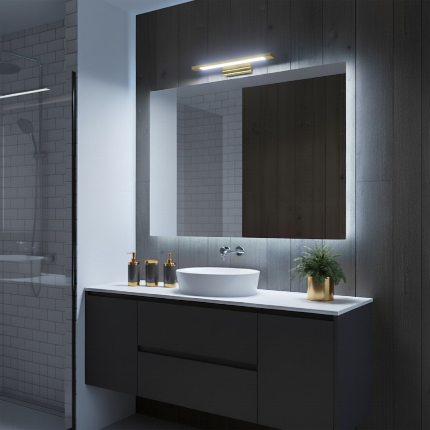 LED-belysning för badrumsspegel KLIMT LED/8W/230V 3000/4000/6000K 40 cm IP44 guld