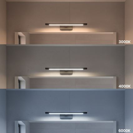 LED-belysning för badrumsspegel KLIMT LED/8W/230V 3000/4000/6000K 40 cm IP44 svart
