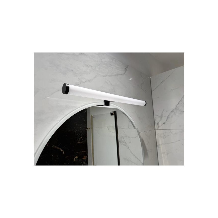 LED-belysning för badrumsspegel LED/12 W/230 V, 59,5 cm, IP44, svart