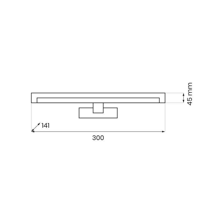 LED-belysning för badrumsspegel MIRORE LED/5W/230V 30 cm IP44 vit