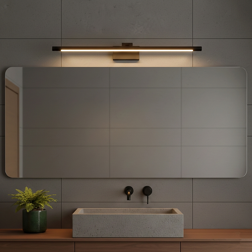 LED-belysning för badrumsspegel MIRROR LED/8W/230V 4000K IP44 60 cm svart