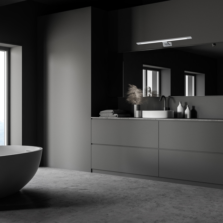 LED-belysning för badrumsspegel SHINE LED/12W/230V 60 cm IP44 blank krom