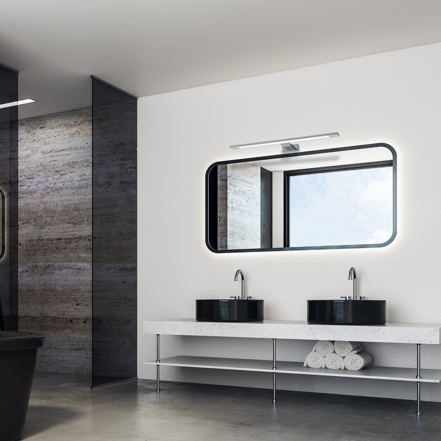 LED-belysning för badrumsspegel SHINE LED/12W/230V 60 cm IP44 blank krom