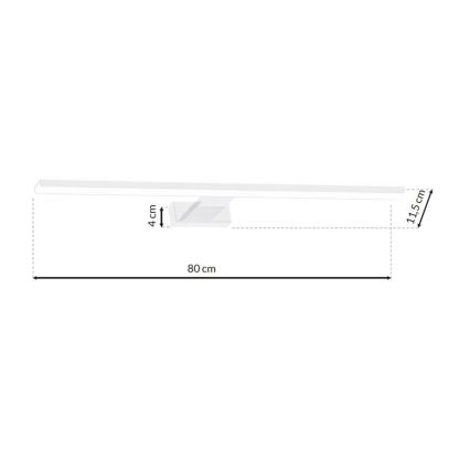 LED-belysning för badrumsspegel SHINE WHITE LED/15W/230V 80 cm IP44 vit