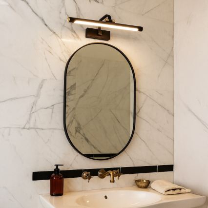 LED-belysning för badrumsspegel VINCI LED/15W/230V 60 cm IP44 svart