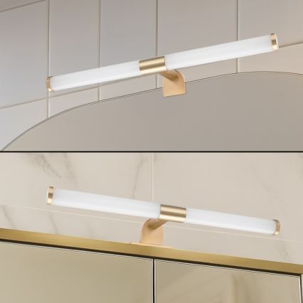 LED-belysning till badrumsspegel 2 i 1 APA LED/6W/230V 40 cm IP44 guldfärgad