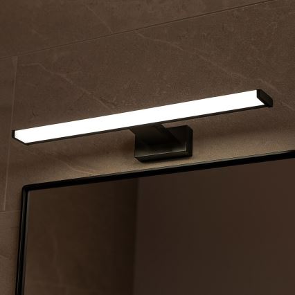 LED-belysning till badrumsspegel MIRORE LED/10W/230V 60 cm IP44 svart
