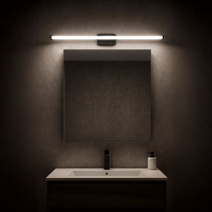 LED-belysning till badrumsspegel MIRORE LED/10W/230V 60 cm IP44 svart