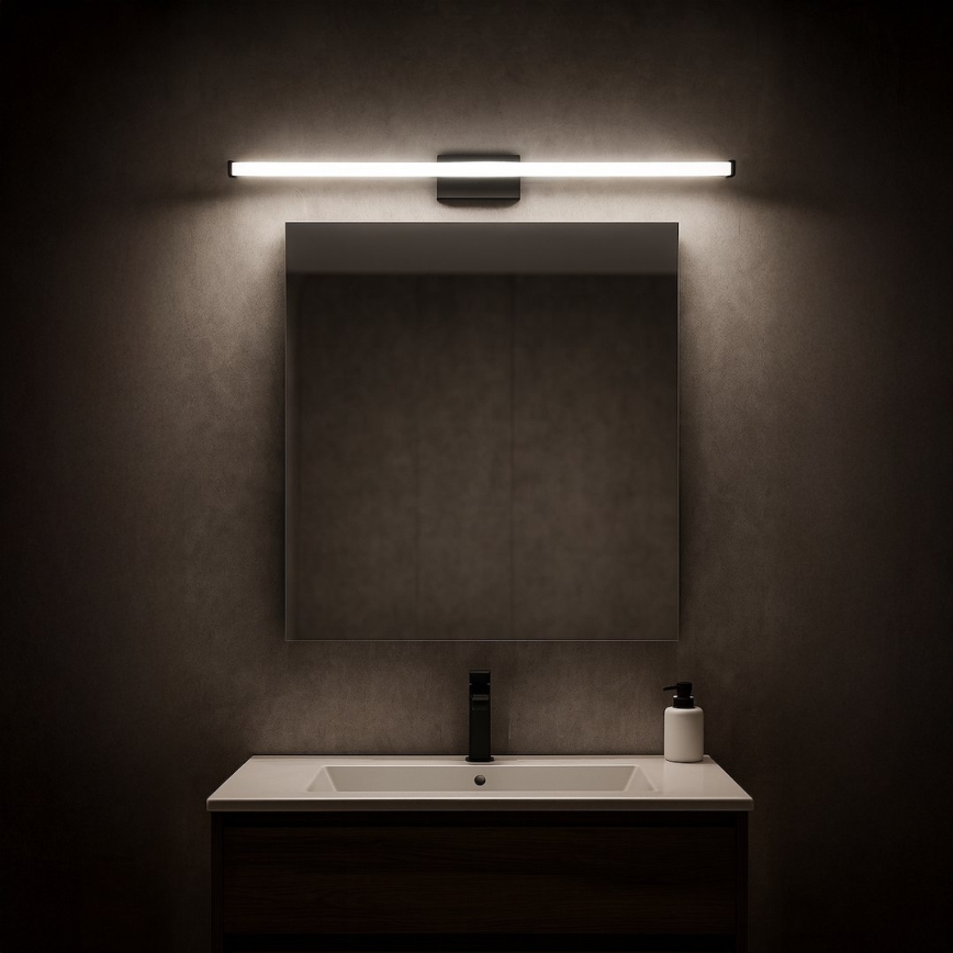 LED-belysning till badrumsspegel MIRORE LED/10W/230V 60 cm IP44 svart