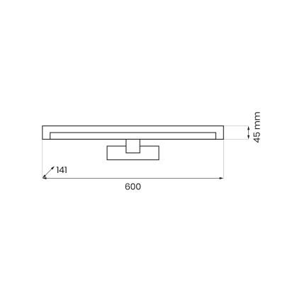 LED-belysning till badrumsspegel MIRORE LED/10W/230V 60 cm IP44 svart