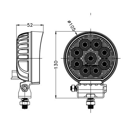 LED Bil spotlight BLACK LED/36W/10-30V IP69 5700K rund