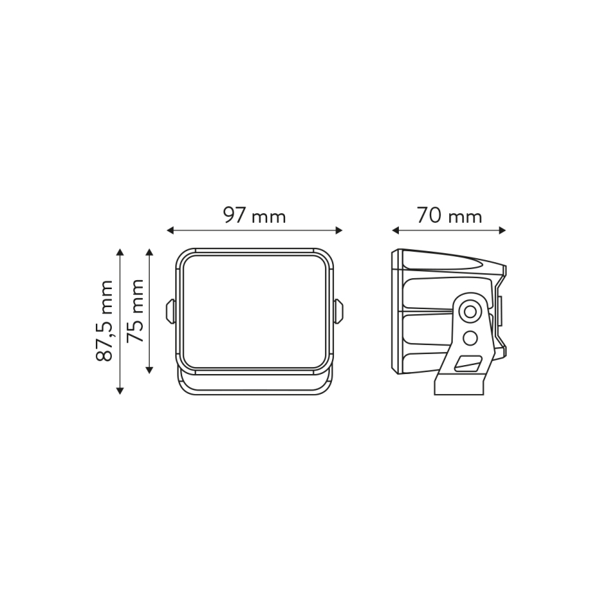 LED Bil spotlight DUO BLACK LED/40W/9-36V IP69 6000K vinklat