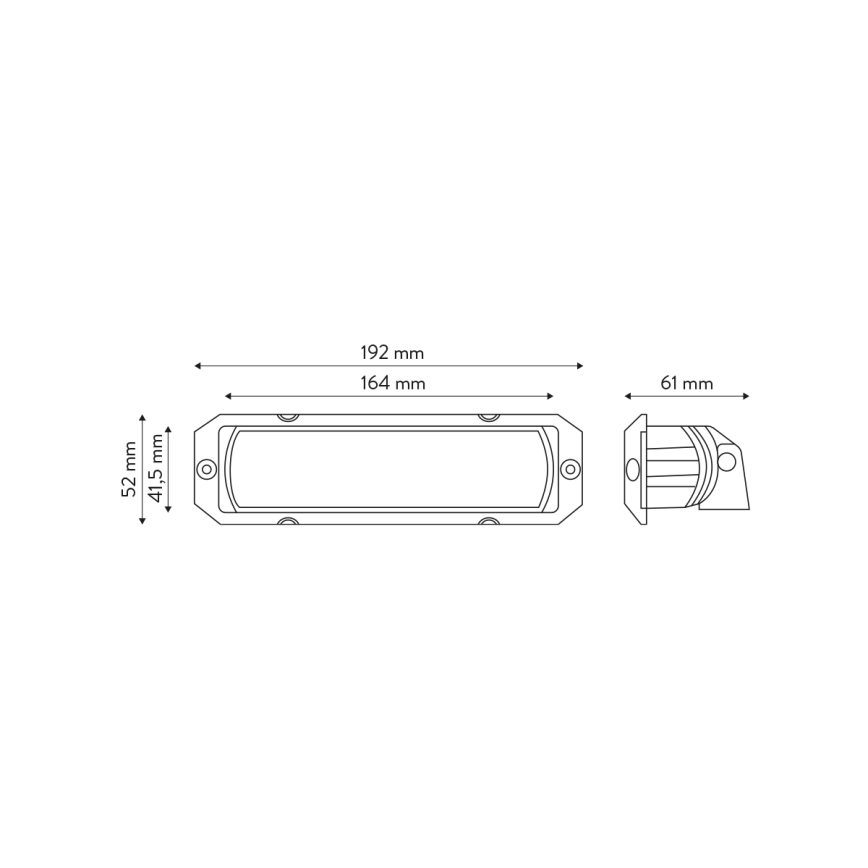 LED Strålkastare för bil DUO BLACK LED/32W/9-36V IP69 6000K rektangulär