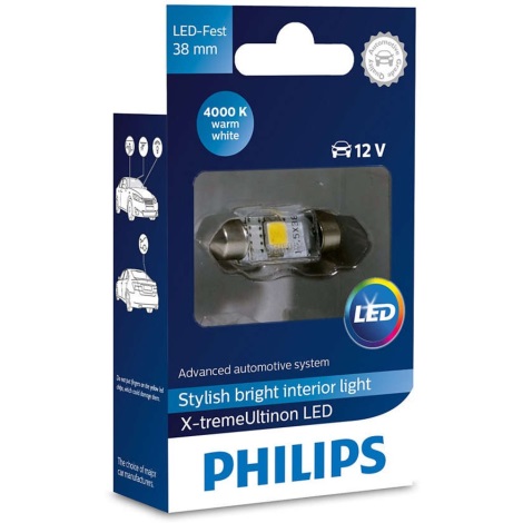 LED Billampa Philips X-TREME ULTINON 128584000KX1 LED SV8.5-8/0,8W/12V 4000K