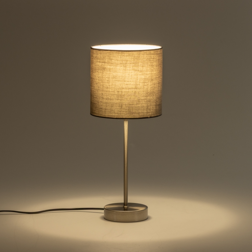 LED-bordslampa 1xE14/5W/230V grå/mattkrom