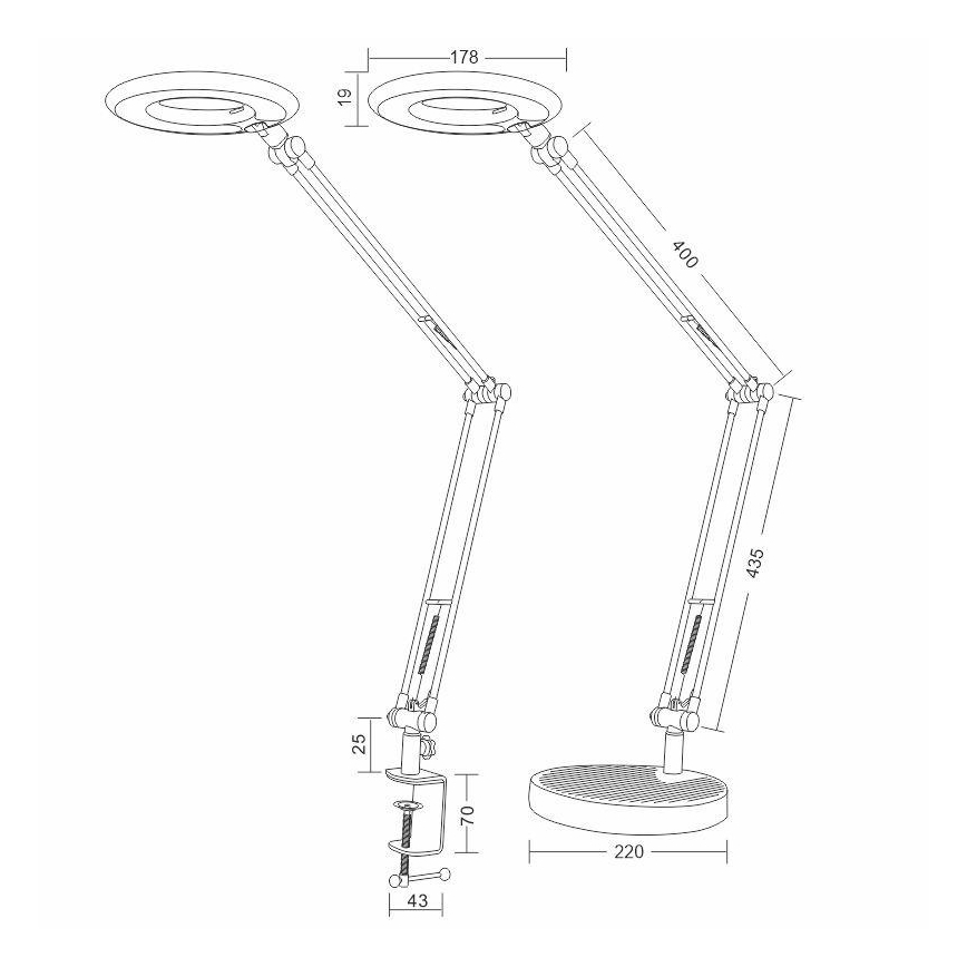 LED bordslampa  BIANCA LED/8W/230V