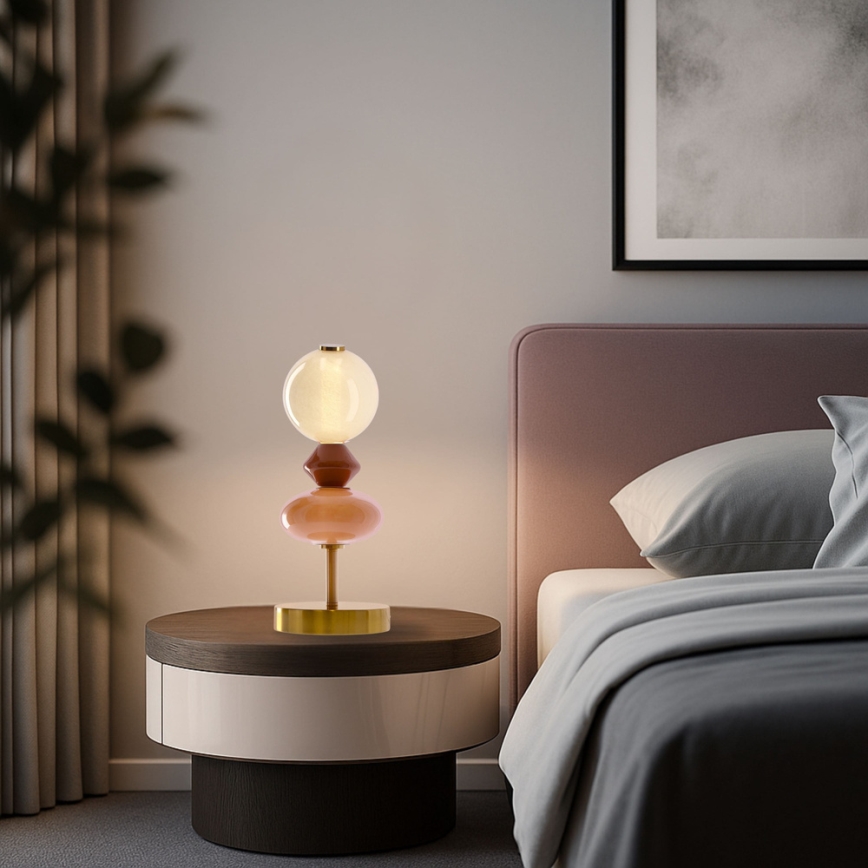 LED-bordslampa FLORES LED/10W/230V guld/orange/brun