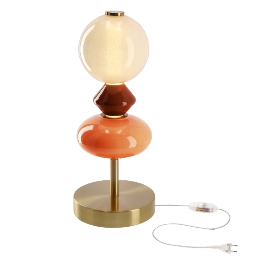LED-bordslampa FLORES LED/10W/230V guld/orange/brun